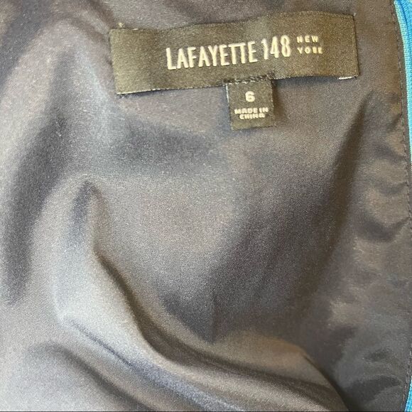 Lafayette 148 V Neck Knee Length Boucle/Tweed Dress - Picture 5 of 7